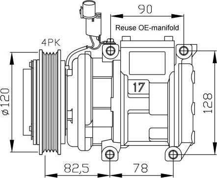 NRF  32449 - Kompressori, ilmastointilaite parts5.com