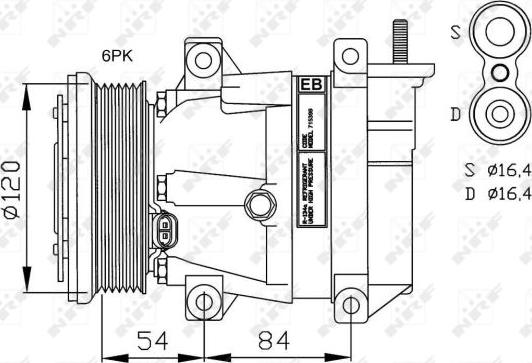 NRF 32484G - Compressor, air conditioning parts5.com