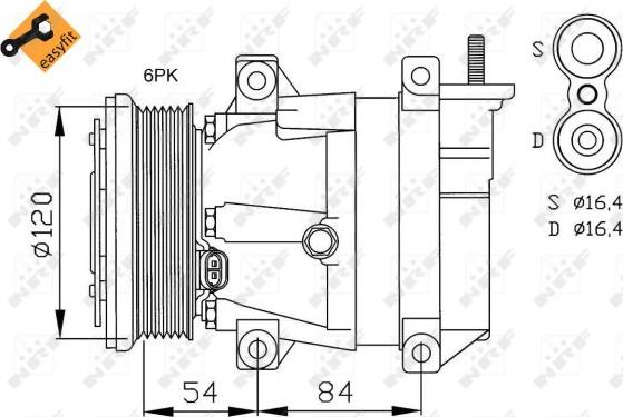 NRF 32484 - Compressor, air conditioning parts5.com