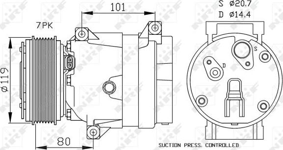 NRF 32481 - Компресор, климатизация parts5.com