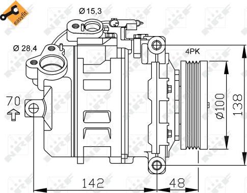 NRF 32433 - Kompresör, klima sistemi parts5.com