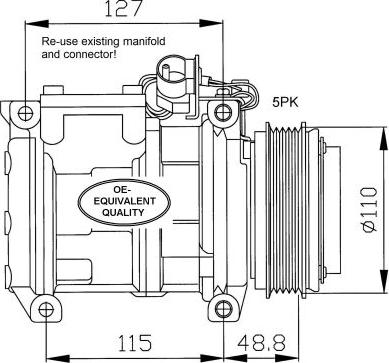 NRF 32048 - Kompressori, ilmastointilaite parts5.com