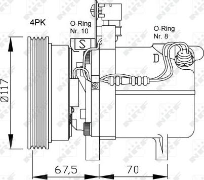 NRF 32055 - Συμπιεστής, συστ. κλιματισμού parts5.com