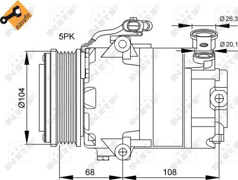 NRF 32082 - Kompresor, klima-uređaj parts5.com