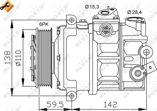 NRF 32147 - Compresor, aire acondicionado parts5.com