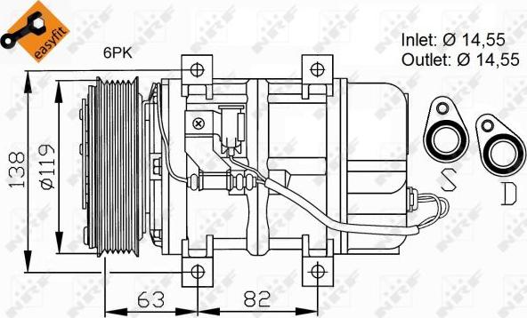 NRF 32109 - Compresor, aire acondicionado parts5.com