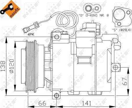 NRF 32104 - Compresor, aire acondicionado parts5.com