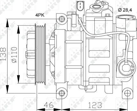 NRF 32105 - Compresor, aire acondicionado parts5.com