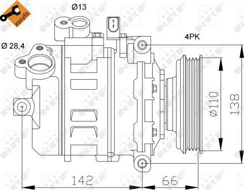 NRF 32106 - Компрессор кондиционера parts5.com