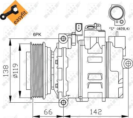 NRF 32111 - Kompresor, klima-uređaj parts5.com