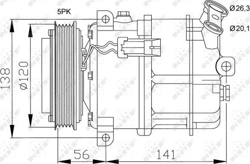 NRF 32117 - Kompresör, klima sistemi parts5.com