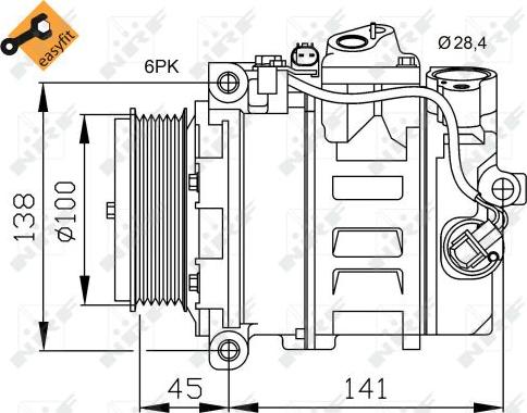 NRF 32256 - Kompressor, Klimaanlage parts5.com