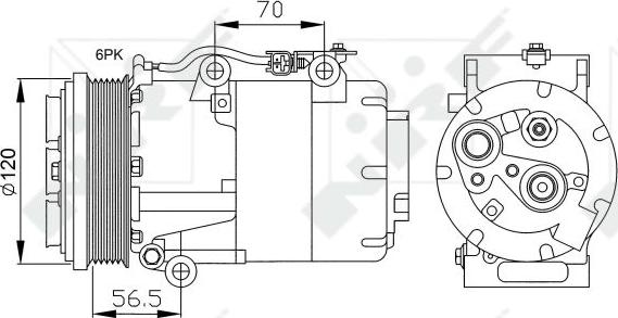 NRF 32250 - Kompresör, klima sistemi parts5.com