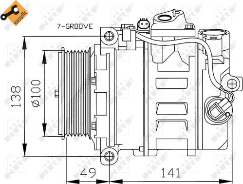 NRF 32216 - Kompresor, klimatizace parts5.com