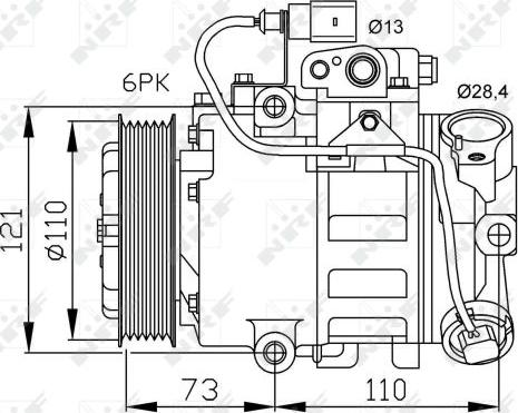 NRF 32225 - Kompressor, Klimaanlage parts5.com