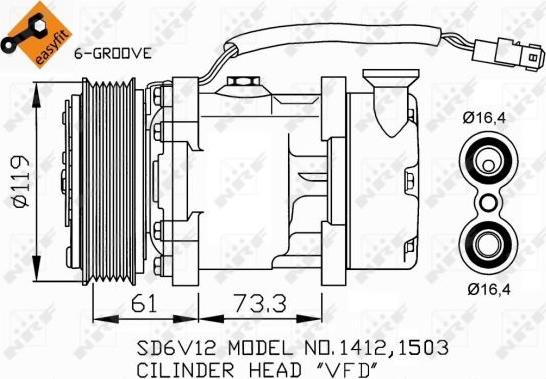 NRF 32275 - Kompresor, klima-uređaj parts5.com