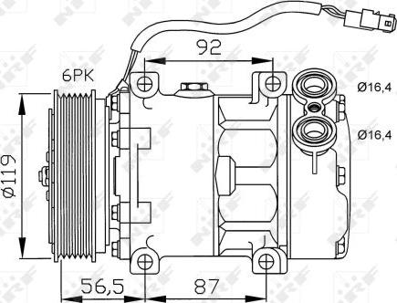 NRF 32278 - Kompresör, klima sistemi parts5.com