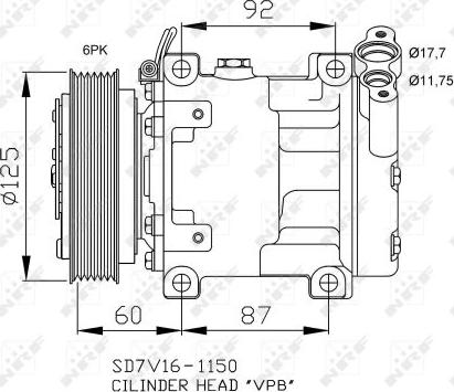 NRF 32747 - Kompressori, ilmastointilaite parts5.com