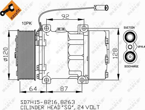 NRF 32709 - Kompresör, klima sistemi parts5.com