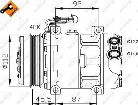 NRF 32701 - Kompresör, klima sistemi parts5.com