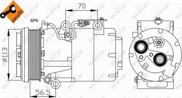 NRF 32722 - Compresseur, climatisation parts5.com