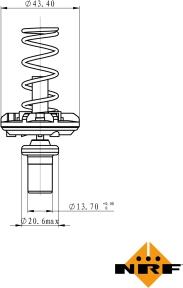 NRF 725049 - Thermostat, coolant parts5.com