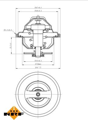 NRF 725047 - Thermostat, coolant parts5.com