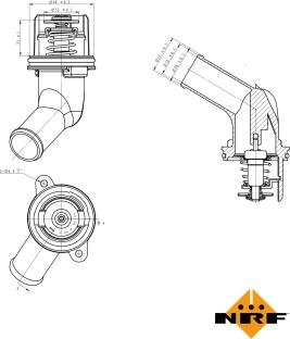 NRF 725055 - Termostat, soğutma sıvısı parts5.com