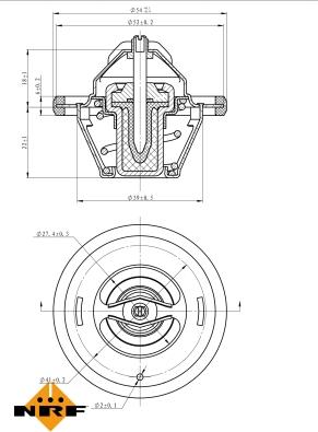 NRF 725064 - Θερμοστάτης, ψυκτικό υγρό parts5.com