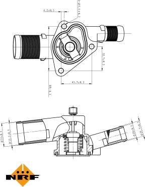 NRF 725009 - Termostaat,Jahutusvedelik parts5.com