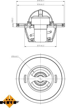 NRF 725016 - Термостат, охладителна течност parts5.com