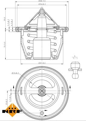 NRF 725012 - Termostat, środek chłodzący parts5.com