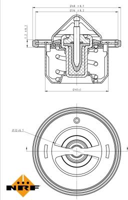 NRF 725084 - Termosztát, hűtőfolyadék parts5.com