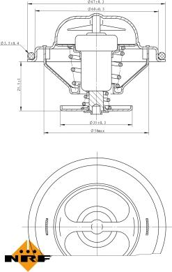 NRF 725086 - Thermostat d'eau parts5.com