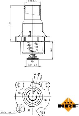 NRF 725033 - Termostat chladenia parts5.com