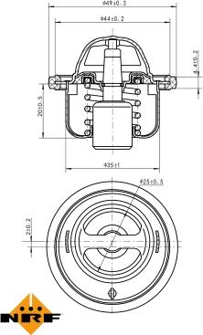 NRF 725146 - Termosztát, hűtőfolyadék parts5.com