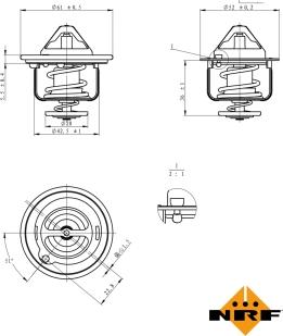 NRF 725143 - Thermostat, coolant parts5.com