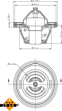 NRF 725154 - Термостат, охладителна течност parts5.com