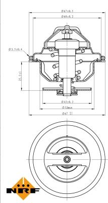 NRF 725184 - Thermostat, coolant parts5.com