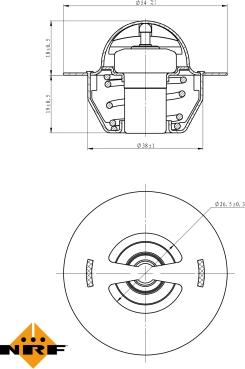 NRF 725129 - Termostat,lichid racire parts5.com