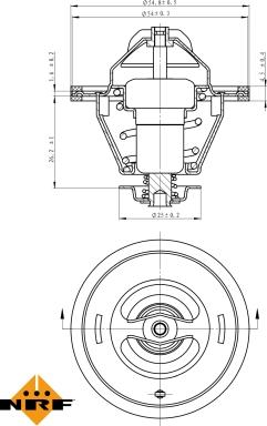 NRF 725124 - Termostato, refrigerante parts5.com