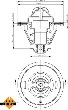 NRF 725125 - Termostat, soğutma sıvısı parts5.com