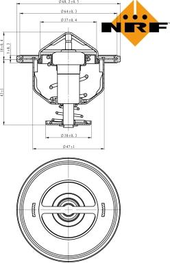 NRF 725176 - Thermostat, coolant parts5.com