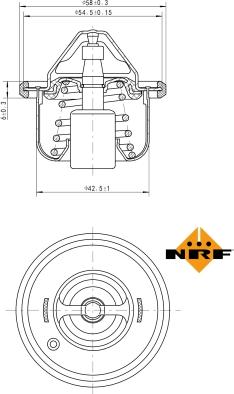 NRF 725208 - Thermostat, coolant parts5.com