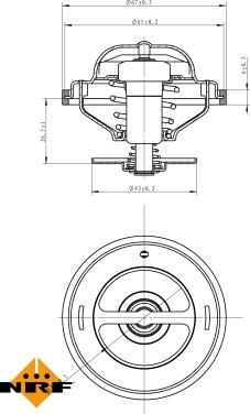 NRF 725215 - Termostaat,Jahutusvedelik parts5.com