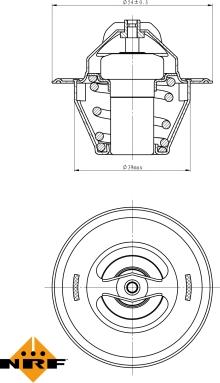 NRF 725212 - Termostat,lichid racire parts5.com