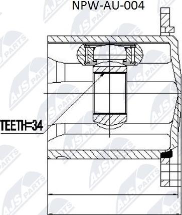 NTY NPW-AU-004 - Nivelsarja, vetoakseli parts5.com