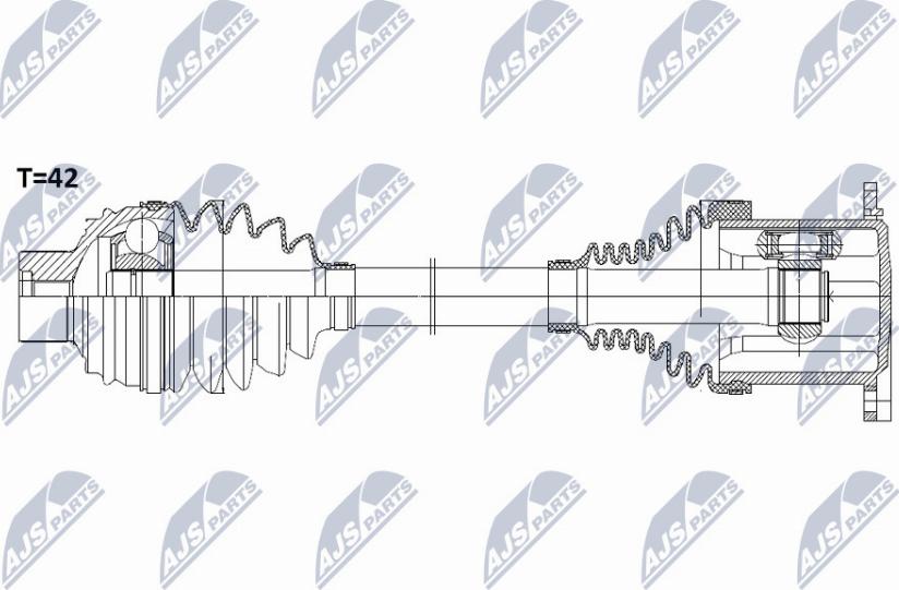 NTY NPW-AU-008 - Pogonsko vratilo parts5.com