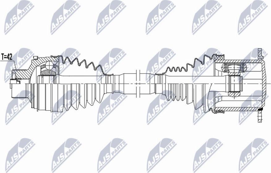 NTY NPW-AU-037 - Drive Shaft parts5.com