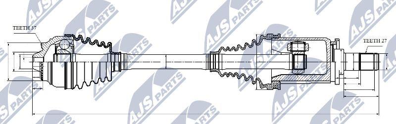 NTY NPW-BM-029 - Drive Shaft parts5.com